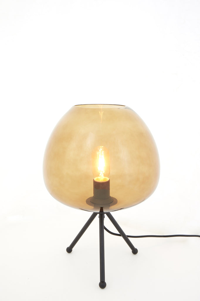 Table lamp 30x43 cm MAYSON glass brown+matt black