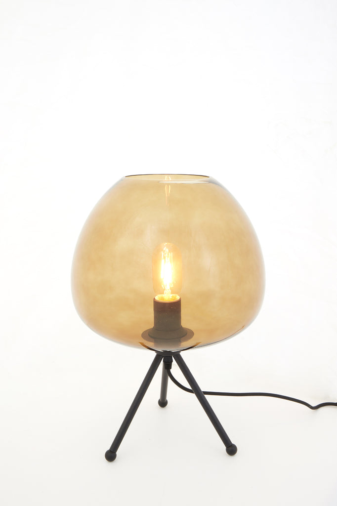 Table lamp 30x43 cm MAYSON glass brown+matt black