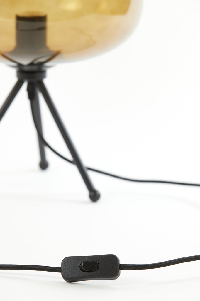 Table lamp 30x43 cm MAYSON glass brown+matt black