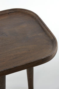 Side table 65x45x38 cm MAZABE wood matt russet