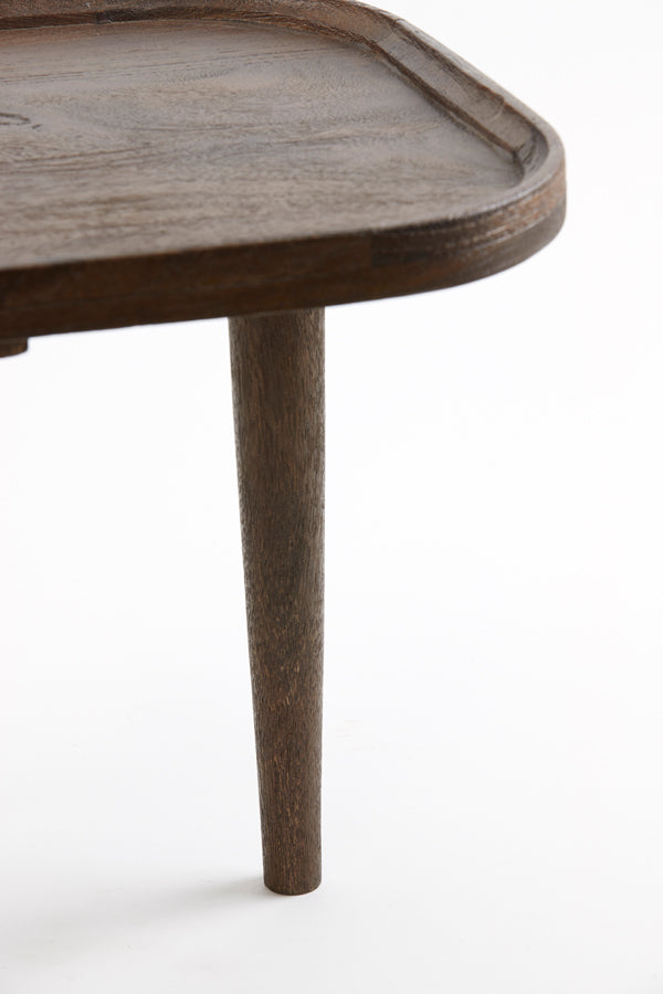 Side table 65x45x38 cm MAZABE wood matt russet