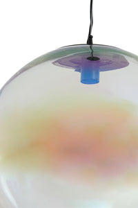 Hanging lamp 48 cm MEDINA glass rainbow+black