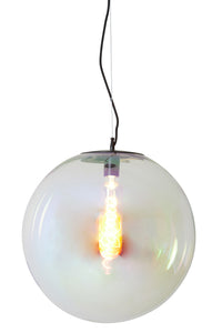 Hanging lamp 48 cm MEDINA glass rainbow+black