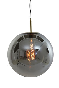 Hanging lamp 48 cm MEDINA antique bronze+smoked glass