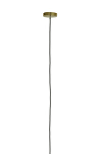 Hanging lamp 48 cm MEDINA antique bronze+glass clear