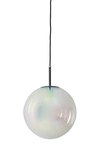 Hanging lamp 30 cm MEDINA glass rainbow+black