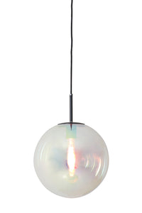 Hanging lamp 30 cm MEDINA glass rainbow+black
