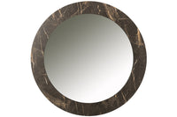 Mirror Marble Print Mdf/Glass Dark Brown Large