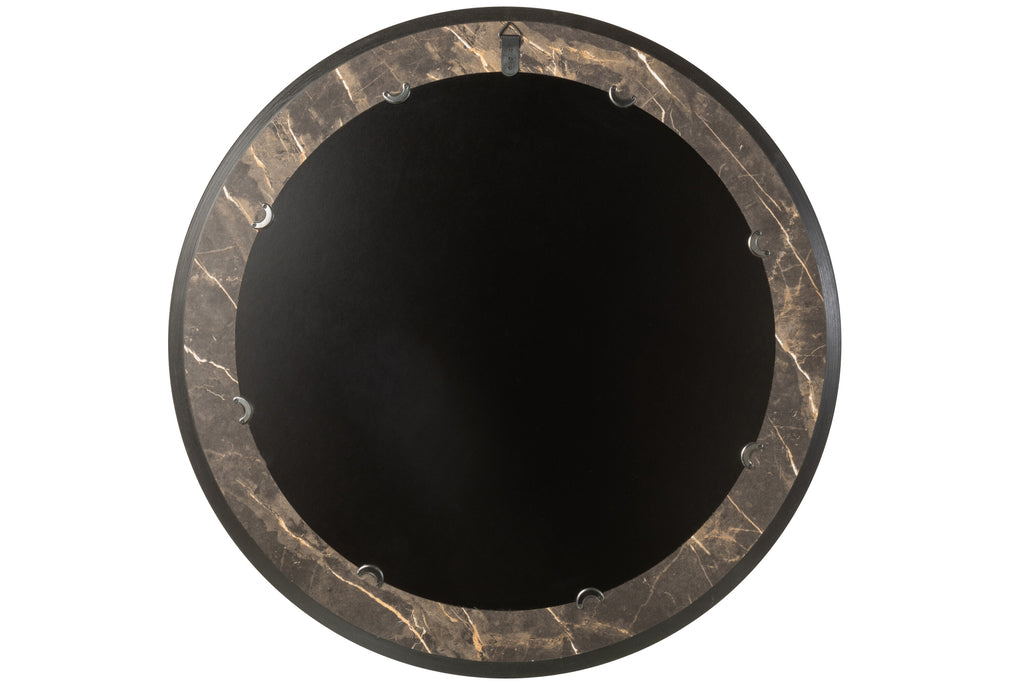 Mirror Marble Print Mdf/Glass Dark Brown Large