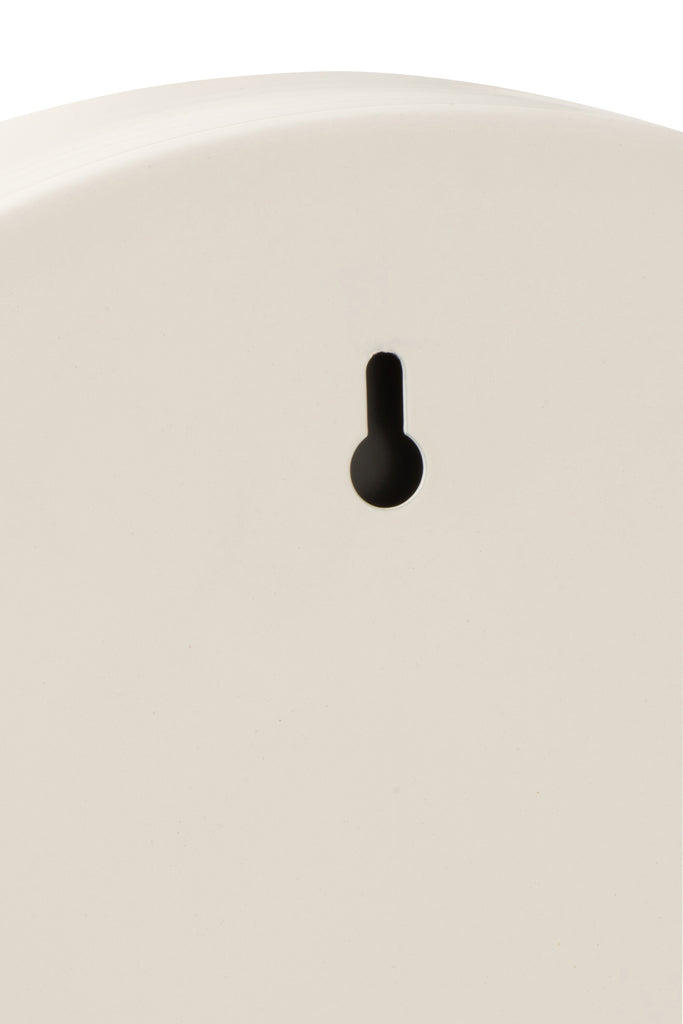 Mirror Round Border Metal White Small