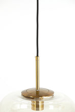 Afbeelding in Gallery-weergave laden, Hanging lamp 30x37 cm MISTY glass amber+gold
