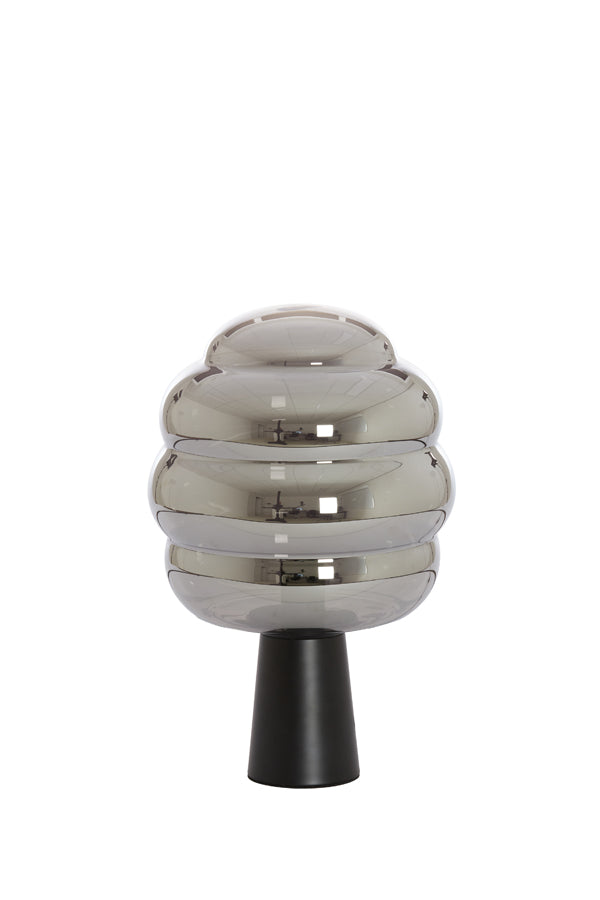 Table lamp 30x46 cm MISTY smoked glass+matt black