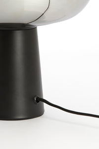 Table lamp 30x46 cm MISTY smoked glass+matt black