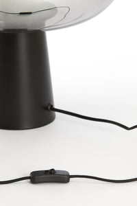 Table lamp 30x46 cm MISTY smoked glass+matt black