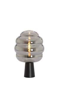 Table lamp 30x46 cm MISTY smoked glass+matt black