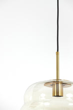 Afbeelding in Gallery-weergave laden, Hanging lamp 30x37 cm MISTY glass amber+gold
