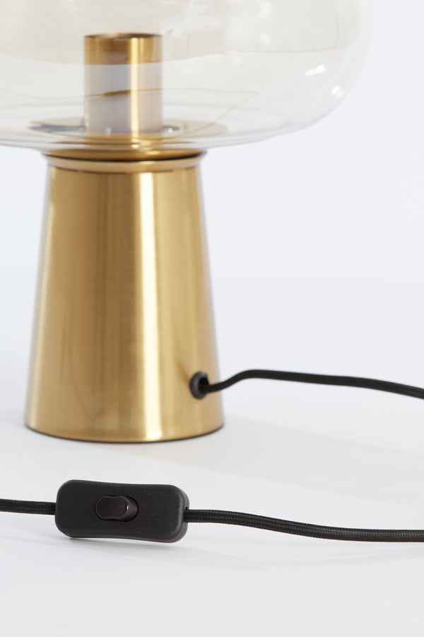 Table lamp 30x46 cm MISTY glass amber+gold