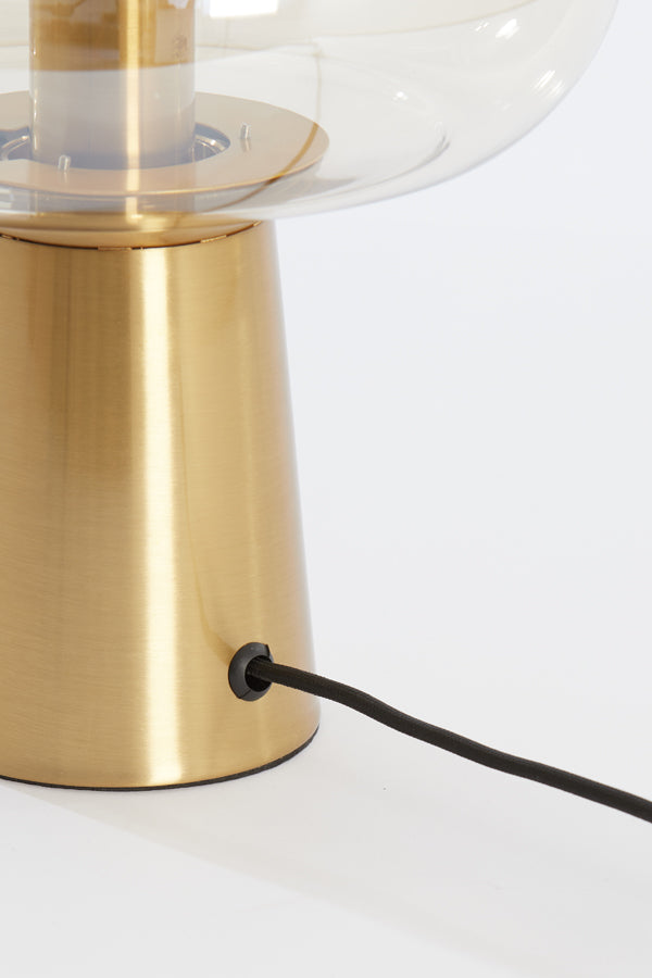 Table lamp 30x46 cm MISTY glass amber+gold