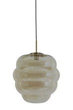 Afbeelding in Gallery-weergave laden, Hanging lamp 45x48 cm MISTY glass amber+gold
