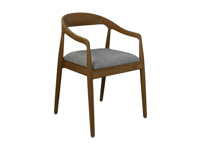 Modena eetkamerstoel - 55x41x78 - Naturel/grijs - Teak