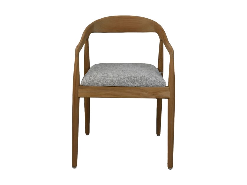 Modena eetkamerstoel - 55x41x78 - Naturel/grijs - Teak