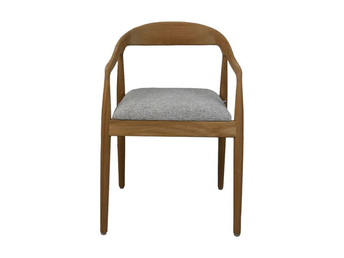 Modena eetkamerstoel - 55x41x78 - Naturel/grijs - Teak