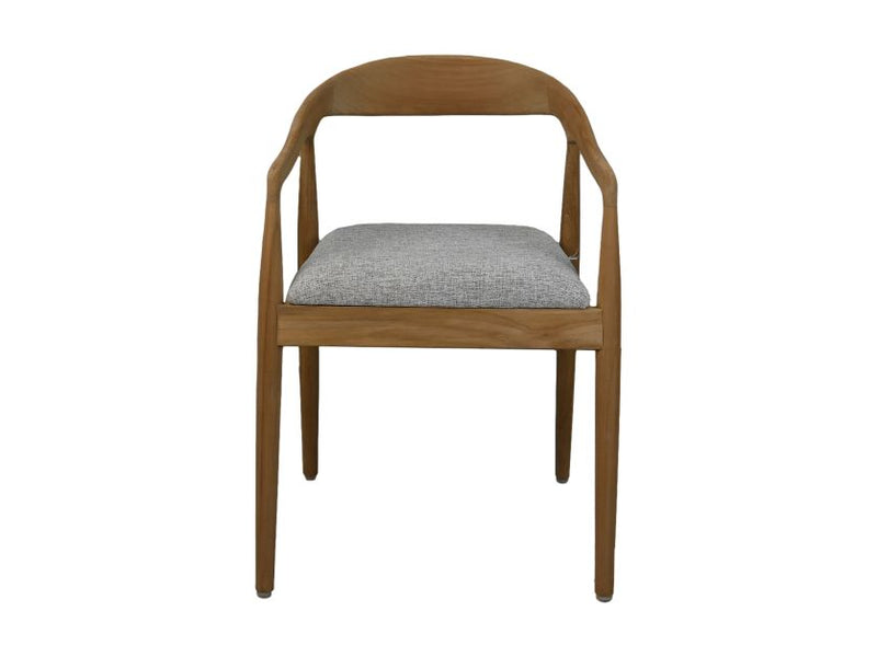 Modena eetkamerstoel - 55x41x78 - Naturel/grijs - Teak