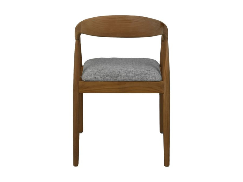 Modena eetkamerstoel - 55x41x78 - Naturel/grijs - Teak