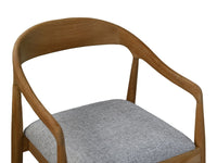 Modena eetkamerstoel - 55x41x78 - Naturel/grijs - Teak