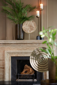 Ornament op voet 35x10x51,5 cm MORENO marmer bruin