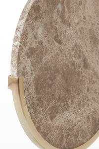 Ornament op voet 35x10x51,5 cm MORENO marmer bruin