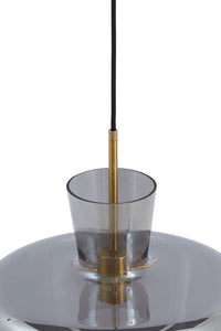Hanging lamp 35x43 cm MYLES smoked glass+antique bronze