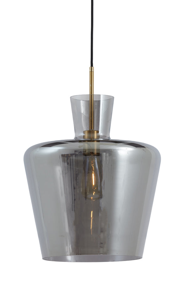 Hanging lamp 35x43 cm MYLES smoked glass+antique bronze