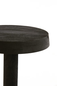 Side table 35x46 cm NALAGU mango wood matt black
