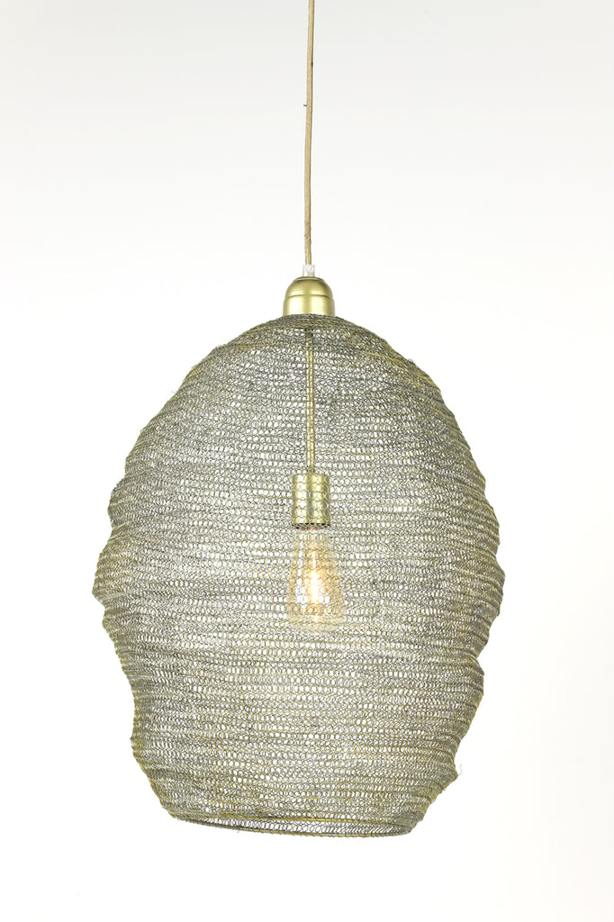 Hanging lamp 45x60 cm NIKKI wire light gold