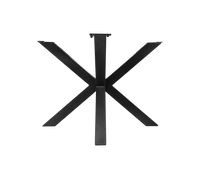 Onderstel Oakland - 3D-Model - 100x80x72 - Gepoedercoat zwart - Metaal