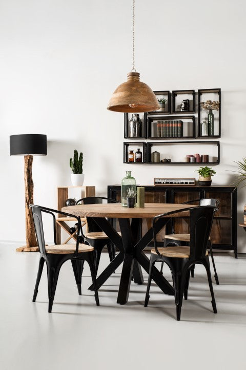 HSM Collection-Tafelonderstel Spider Oakland-70x70x72 (75x75mm)-Zwart-Metaal