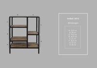Open vakkenkast Levels - 60x81 cm - mangohout/ijzer