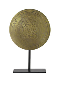 Ornament on base 25x10x39 cm SASIM ant brnz spiral-matt blck