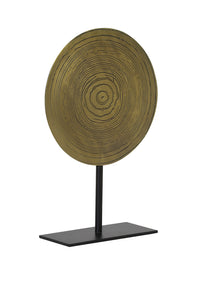 Ornament on base 25x10x39 cm SASIM ant brnz spiral-matt blck