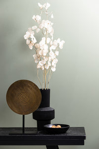 Ornament on base 25x10x39 cm SASIM ant brnz spiral-matt blck