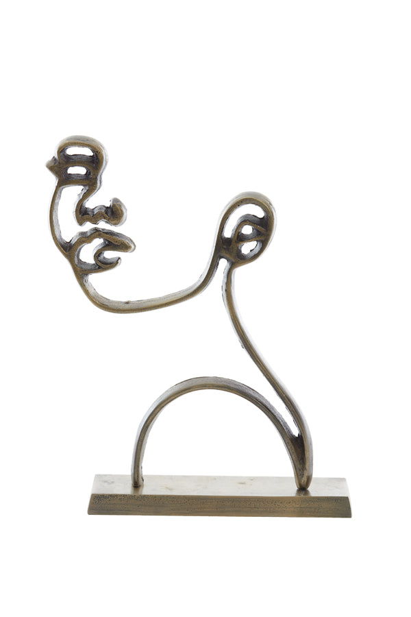 Ornament on base 28x8x38 cm FACE antique bronze