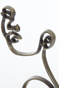 Ornament on base 28x8x38 cm FACE antique bronze