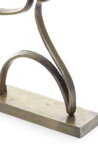 Ornament on base 28x8x38 cm FACE antique bronze