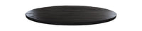 Ovaal tafelblad - 180x100x5/5.5 cm - Zwart - Gerecycled mangohout
