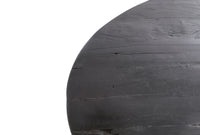 Ovaal tafelblad - 180x100x5/5.5 cm - Zwart - Gerecycled mangohout