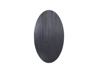 Ovaal tafelblad - 180x100x5/5.5 cm - Zwart - Gerecycled mangohout
