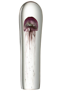 Paperweight Jellyfish Glass Bordeaux Extralarge