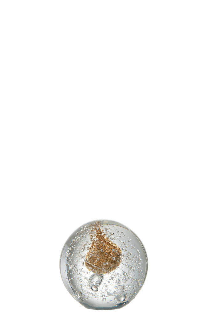 Presse-Papier Bulles Verre Or Small
