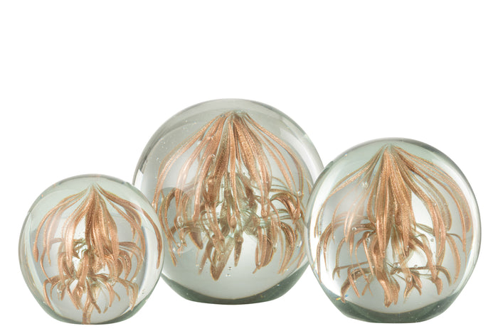 Paperweight Capri Glass Copper Large